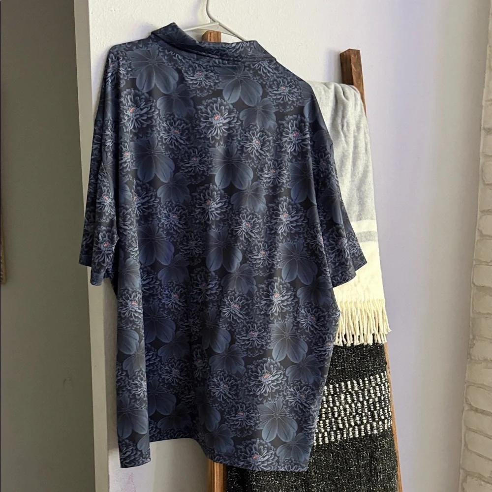 Sunday Swagger  Dark Floral Polo Shirt - Picture 3 of 3